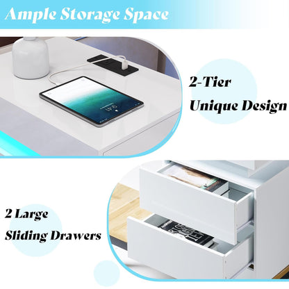 Luma 3-Piece Coffee Table Set Amerlife White
