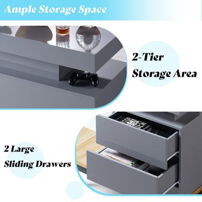 Luma 3-Piece Coffee Table Set Amerlife Grey