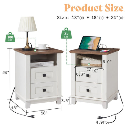 Twain Farmhouse Living Room Set Amerlife White / 48“