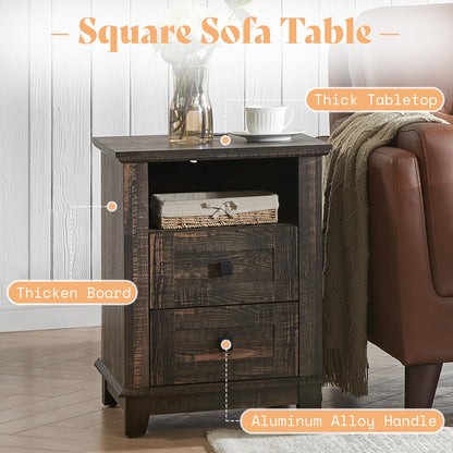 Twain Farmhouse Living Set Amerlife Black Oak / 48”