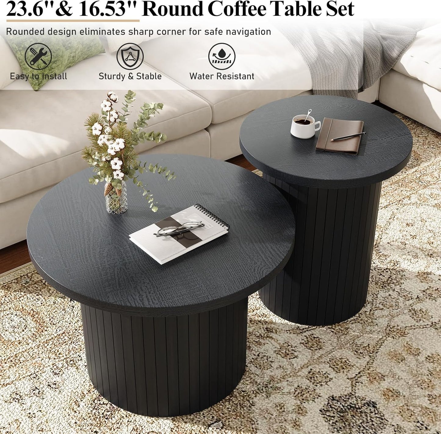 Briar Coffee-Table Textured Black