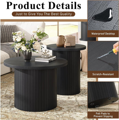 Briar Coffee-Table Textured Black