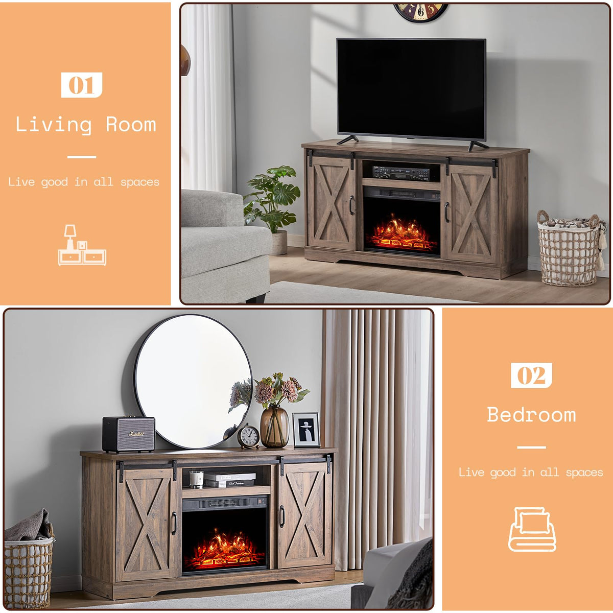 Renner Farmhouse 5-Piece Table Set Brown