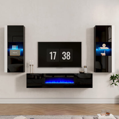 Photon Fireplace Wall Unit 68 " Black