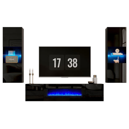 Photon Fireplace Wall Unit 68 " Black