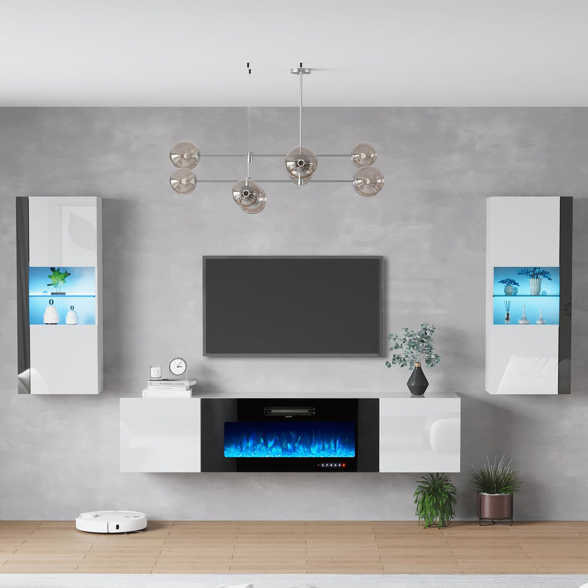 Photon Fireplace Wall Unit 80 " White