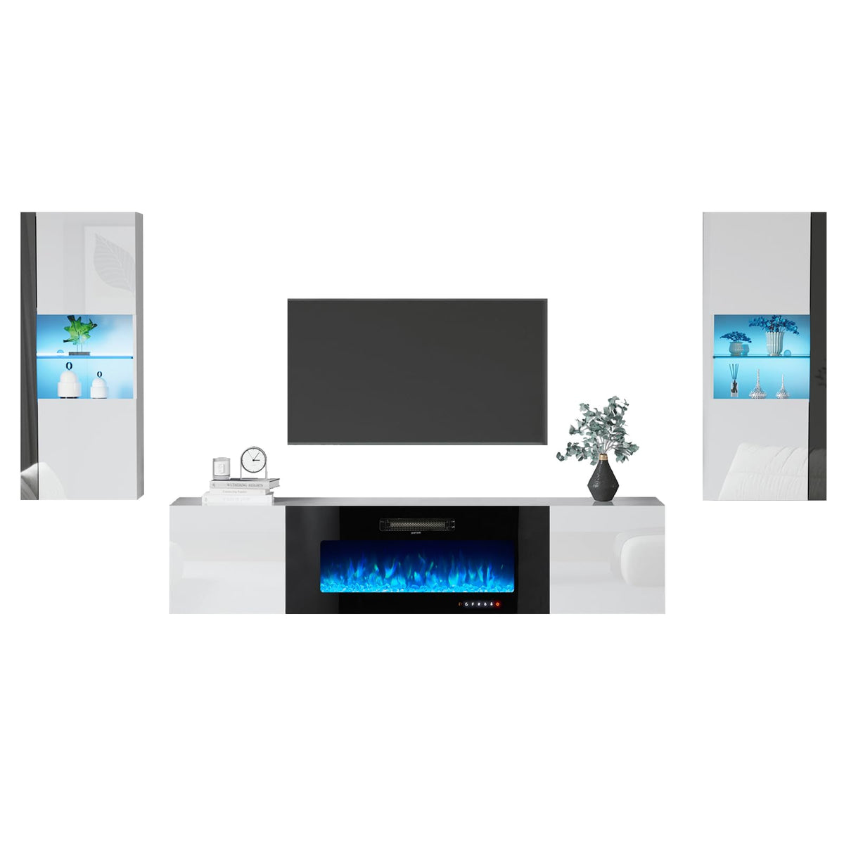 Photon Fireplace Wall Unit 80 " White