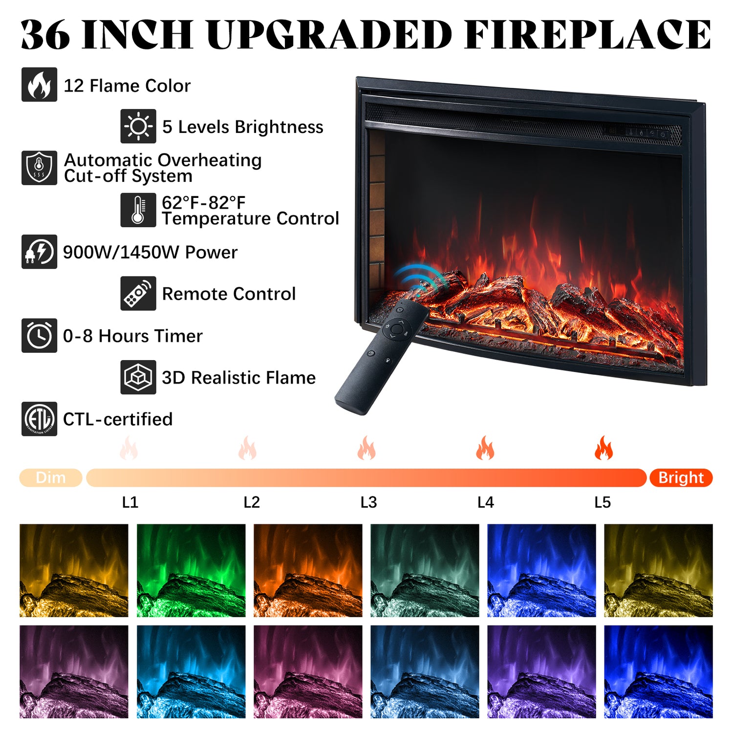 Travis 70" Fireplace TV Stand - Wash Gray