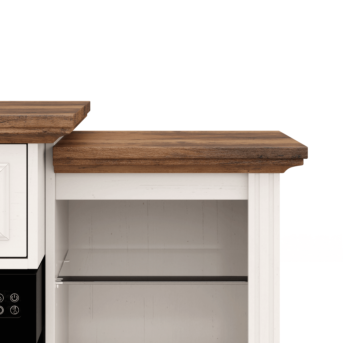 CFT030 Jetson Fireplace TV Stand Barnwood White