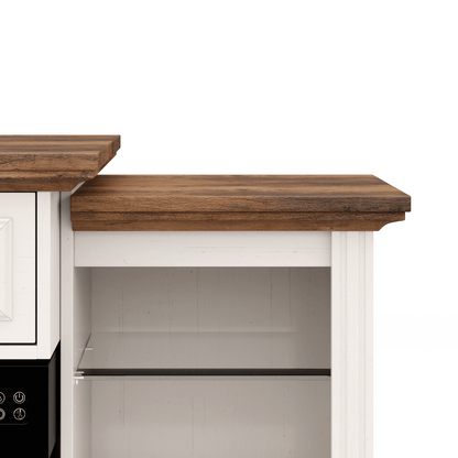 CFT030 Jetson Fireplace TV Stand Barnwood White