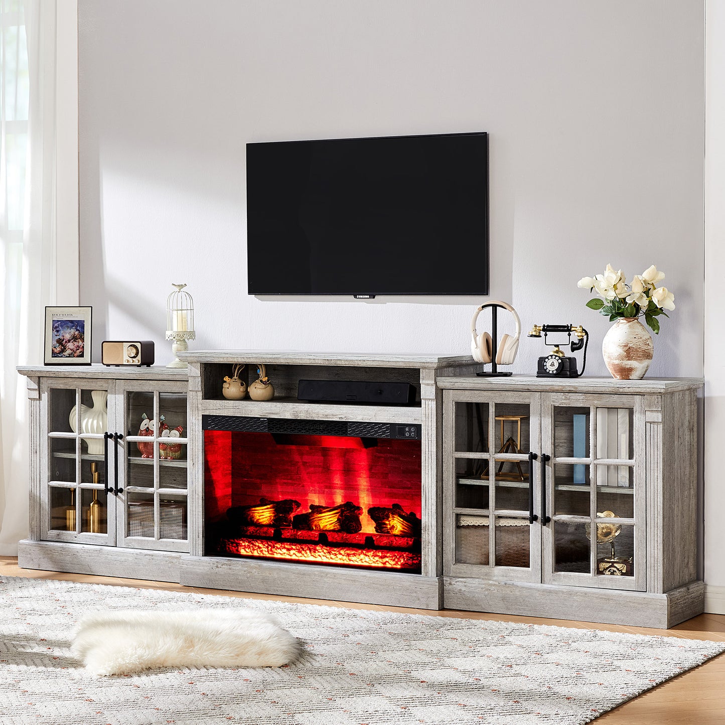 Everwood 97" Fireplace TV Stand