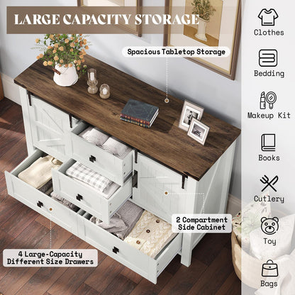 Marlowe Farmhouse Dresser Set Amerlife Distressed White