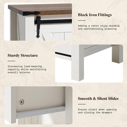 Marlowe Farmhouse Dresser Set Amerlife Distressed White