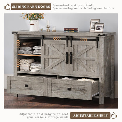 Marlowe Farmhouse Dresser Set Amerlife Rustic Gray