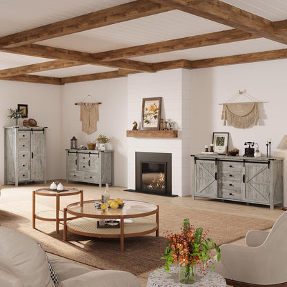 Marlowe Farmhouse Dresser Set Amerlife Rustic Gray