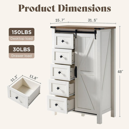 Marlowe Farmhouse Storage Set Amerlife Distressed White