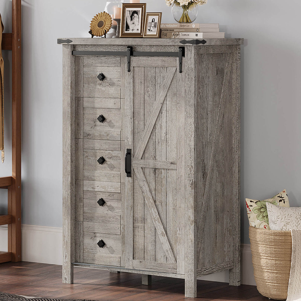 Marlowe 5-Drawer Dresser Light Rustic Oak