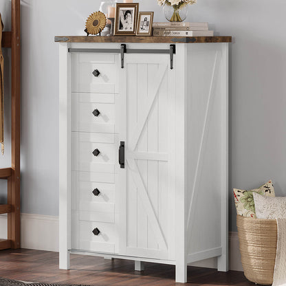 Marlowe 5-Drawer Dresser Distressed White
