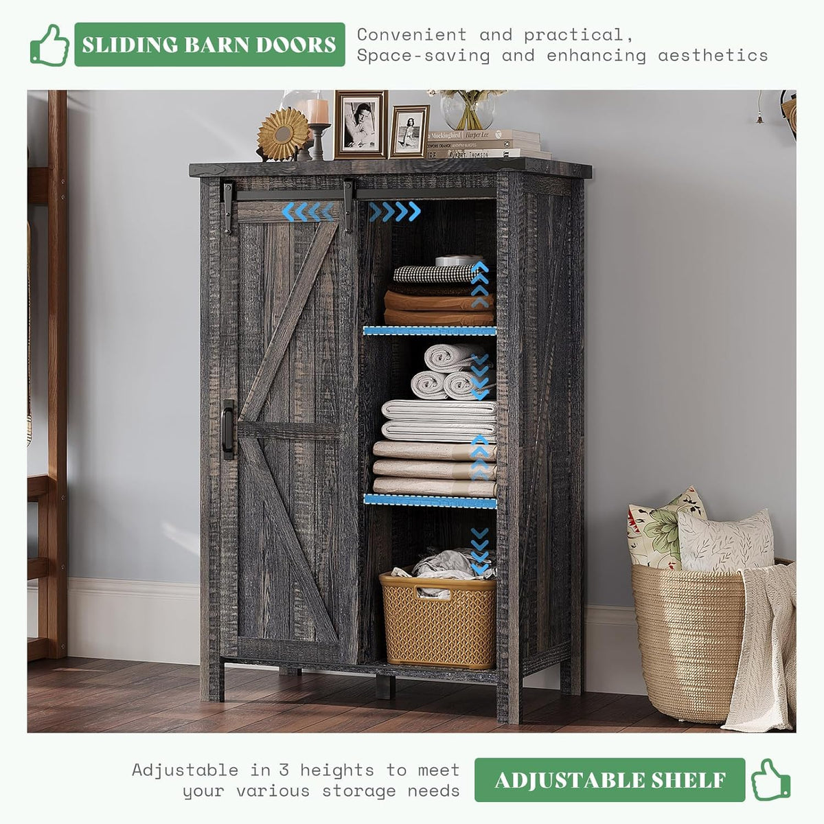 Marlowe Farmhouse Storage Set Amerlife Black Oak