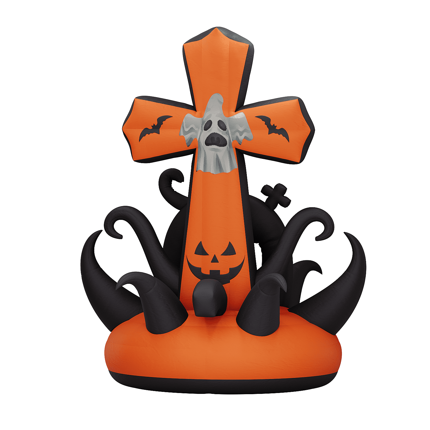 Giant Halloween Inflatable Ghost & Pumpkin-Pumpkin Cross-19.7 FT