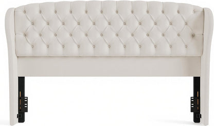 Scallop Wingback Headboard Only Amerlife Cream