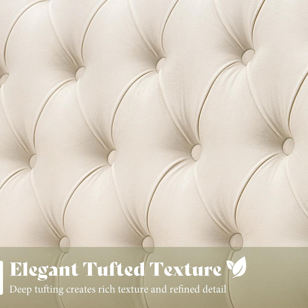 Scallop Wingback Headboard Only Amerlife Cream