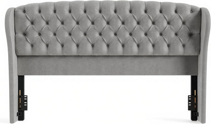 Scallop Wingback Headboard Only Amerlife Grey
