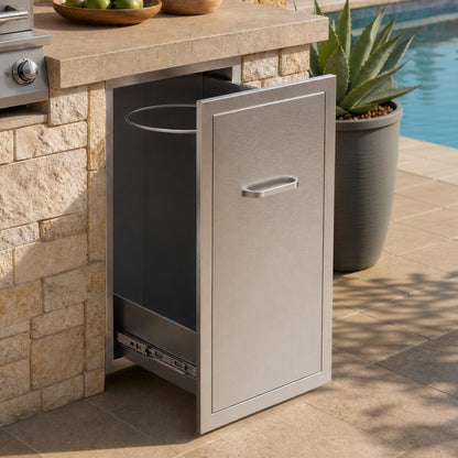 Outdoor Kitchen Access Drawers Amerlife 20" D×26" H×14" W - Trash Drawer