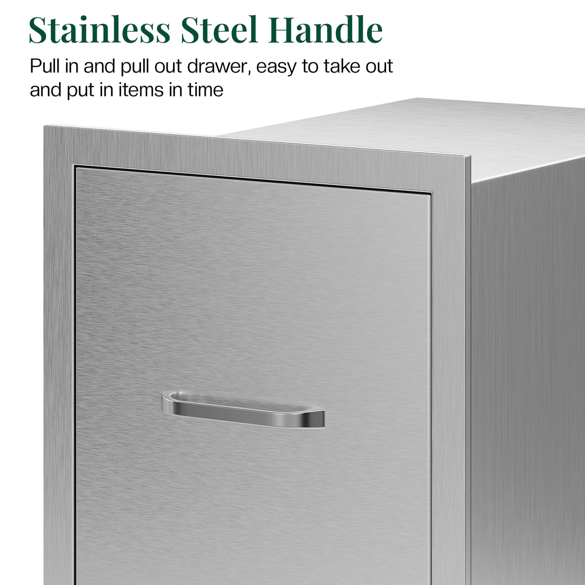 Outdoor Kitchen Access Drawers Amerlife 20" D×26" H×14" W - Trash Drawer