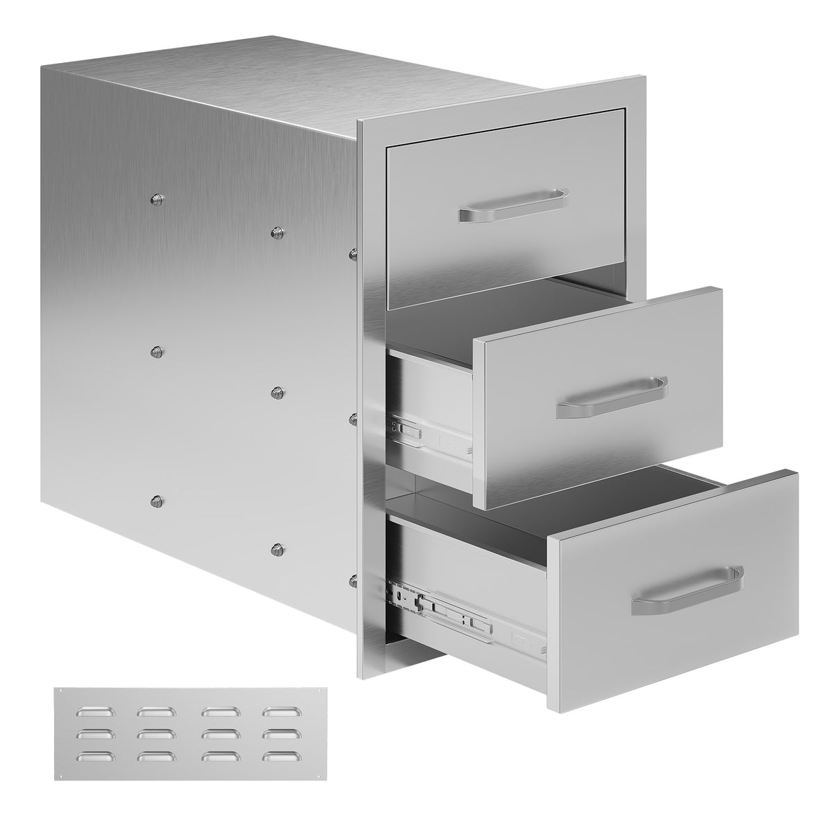Outdoor Kitchen Access Drawers Amerlife 22" D×20" H×14" W - 3-Tier Drawer