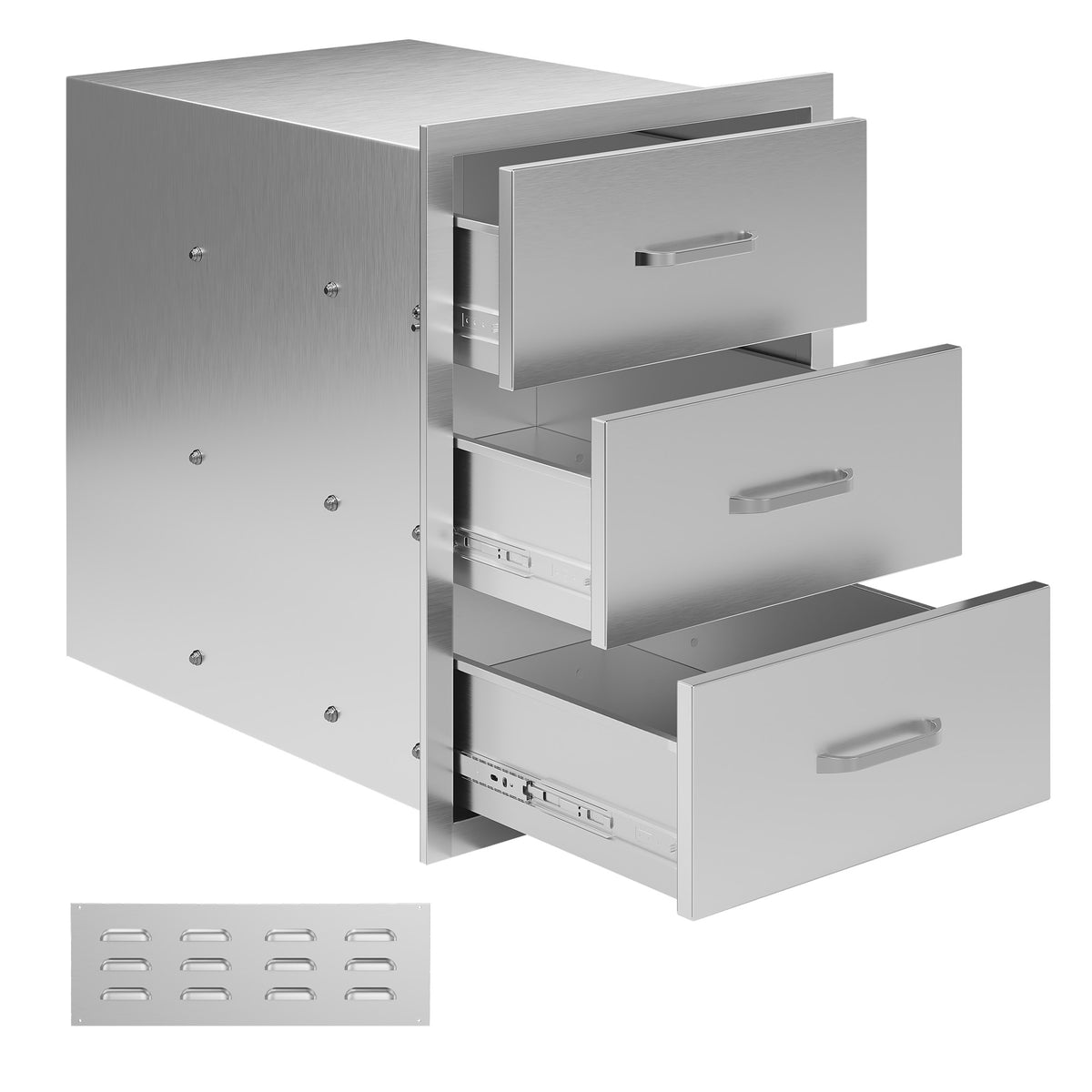 Outdoor Kitchen Access Drawers Amerlife 23" D×23" H×18" W - 3-Tier Drawer