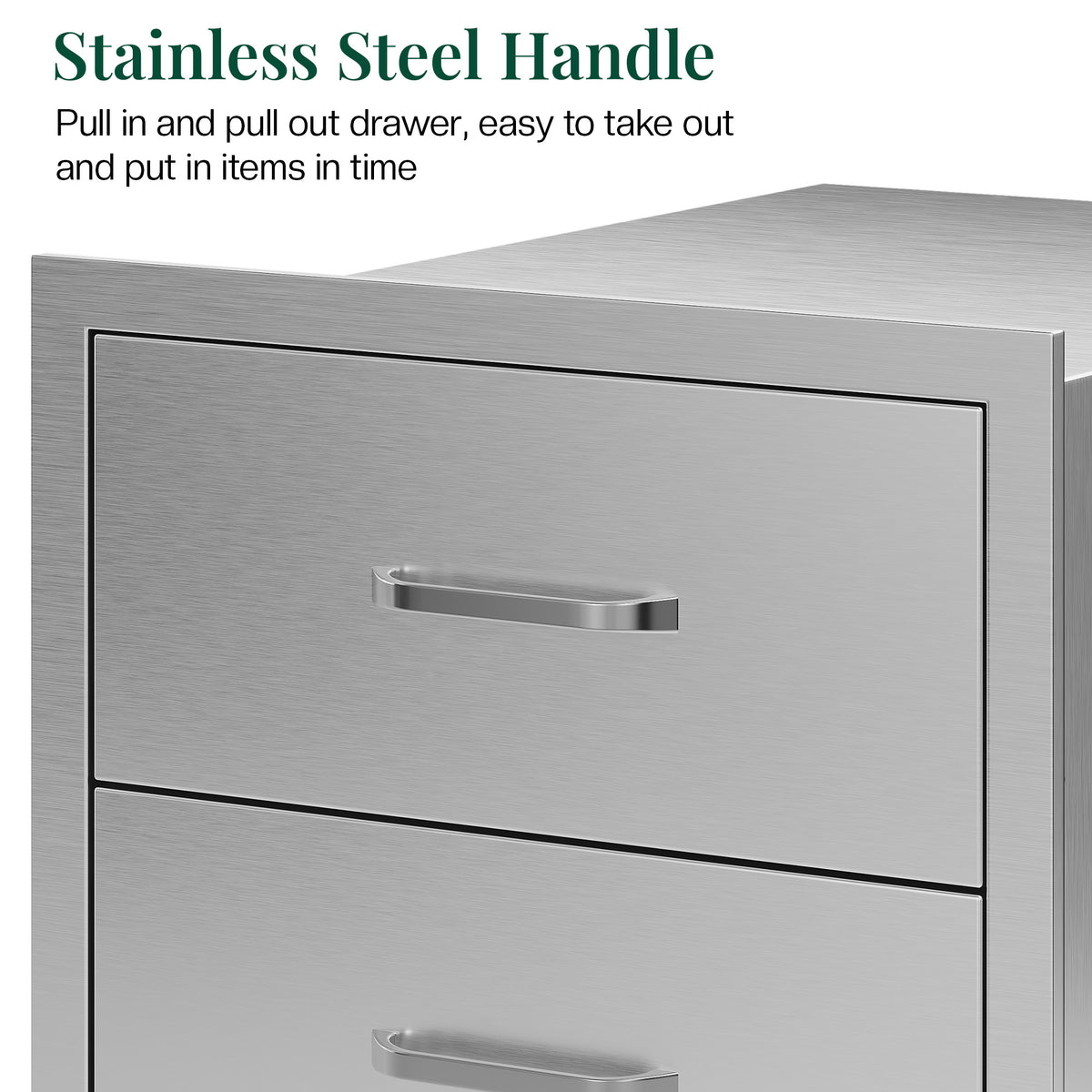Outdoor Kitchen Access Drawers Amerlife 23" D×23" H×18" W - 3-Tier Drawer