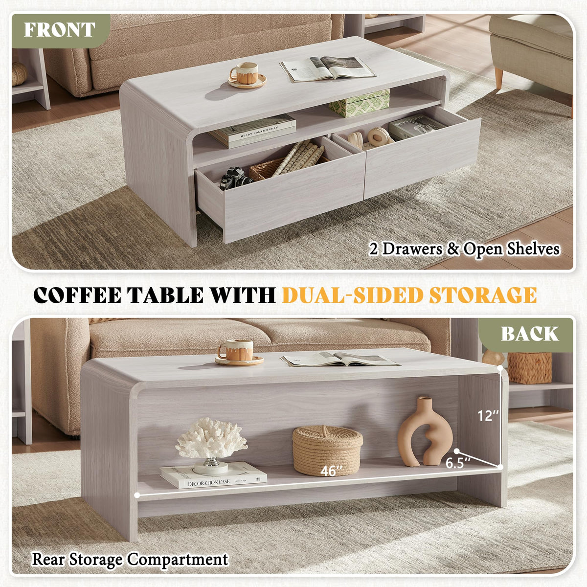 Flat Contemporary Living Room Furniture Set Amerlife White