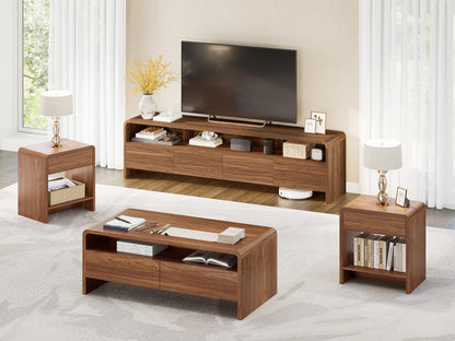 Flat Contemporary Living Room Furniture Set Amerlife Brown