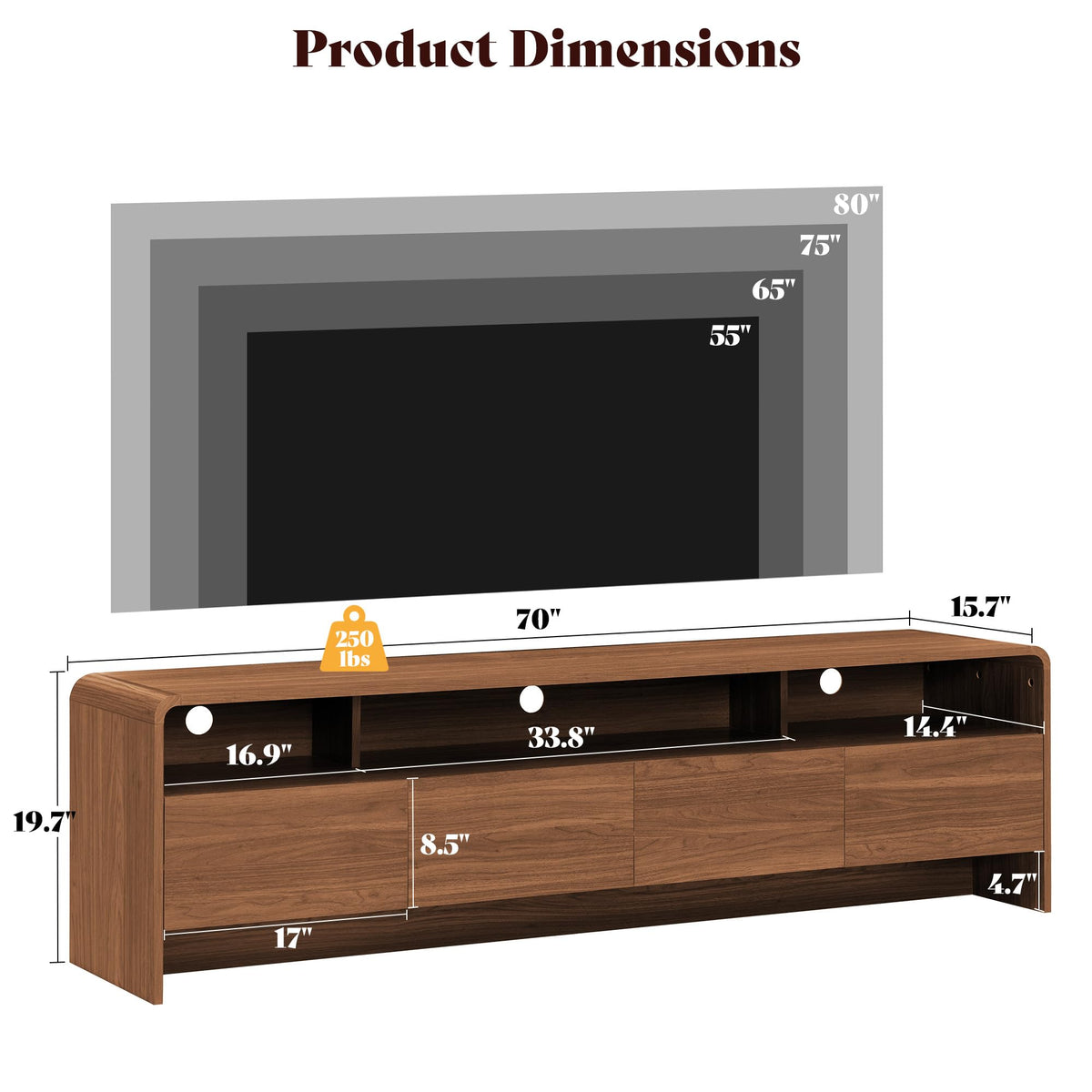 Flat Contemporary Living Room Furniture Set Amerlife Brown