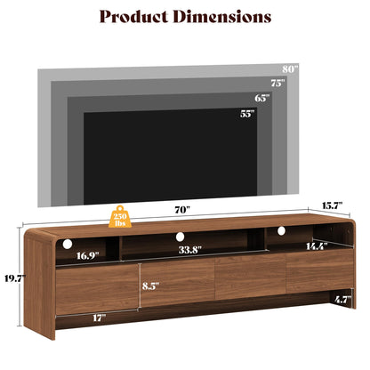 Flat Contemporary Living Room Furniture Set Amerlife Brown