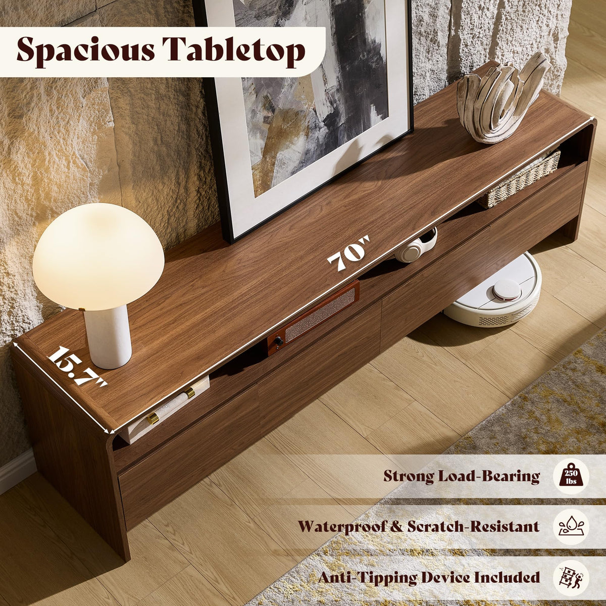 Flat Contemporary Living Room Furniture Set Amerlife Brown