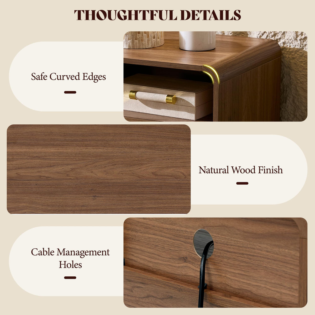 Flat Contemporary Living Room Furniture Set Amerlife Brown