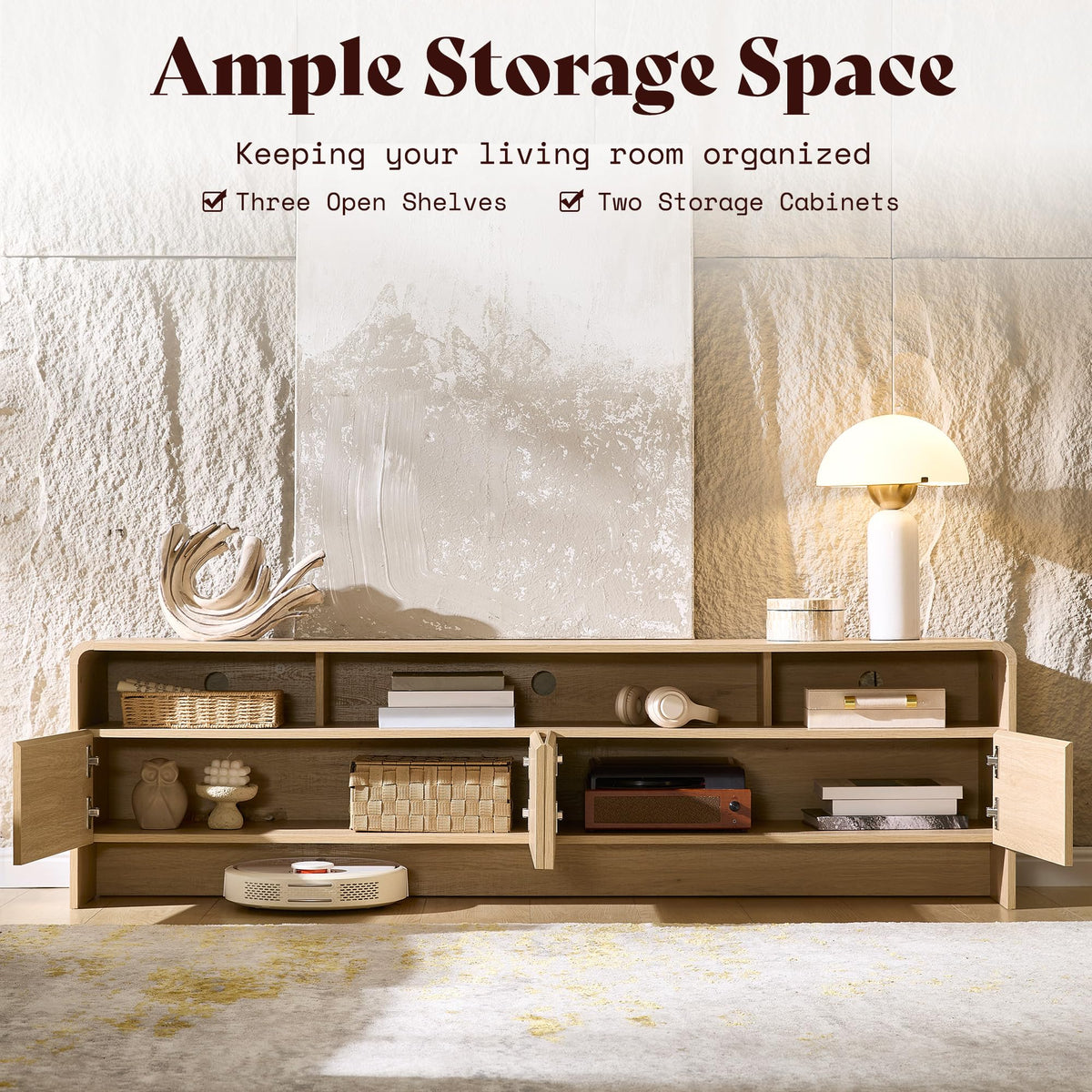 Flat Contemporary Living Room Furniture Set Amerlife Natural Oak