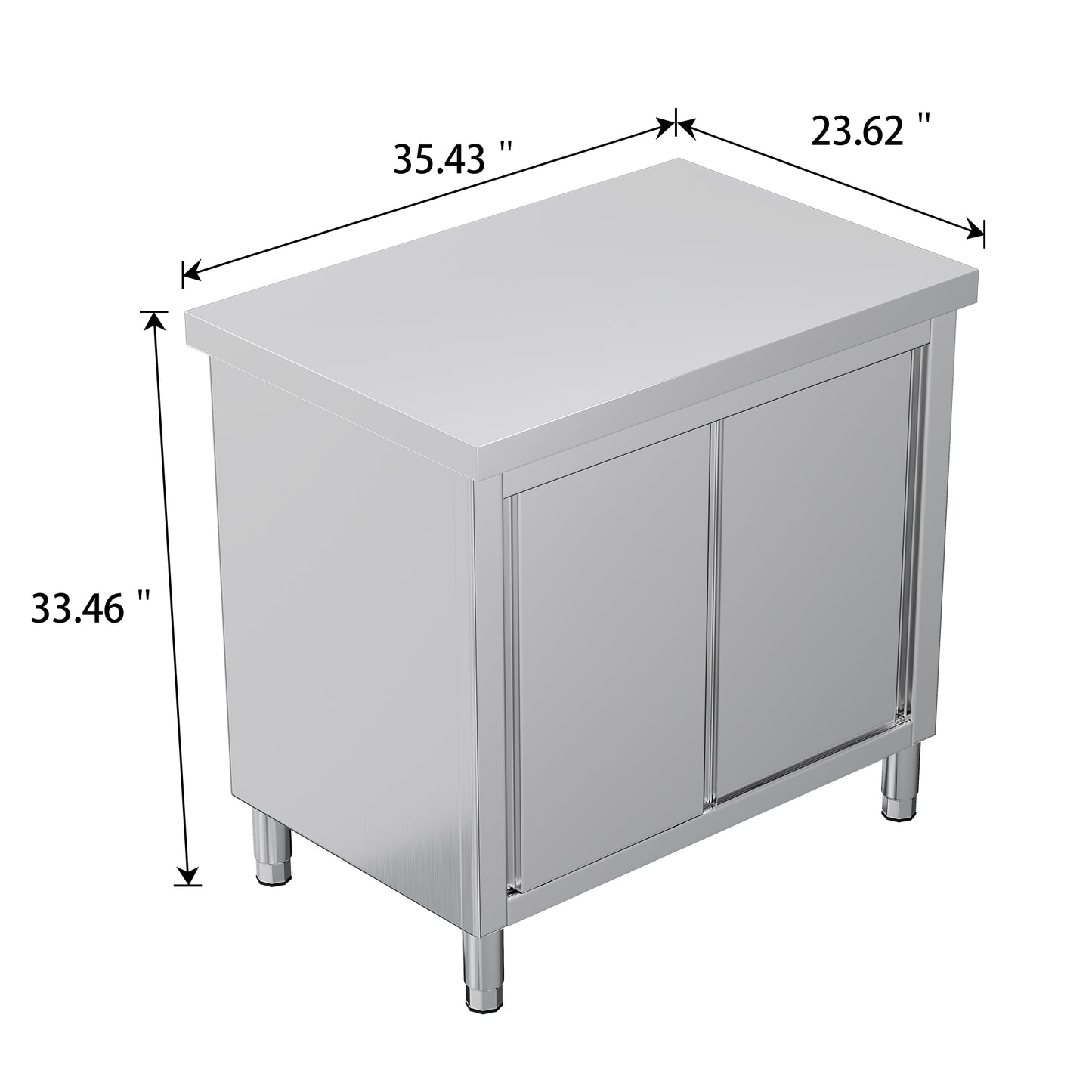 Stainless Steel Work Cabinet Amerlife 36" x 24" x 33.5"
