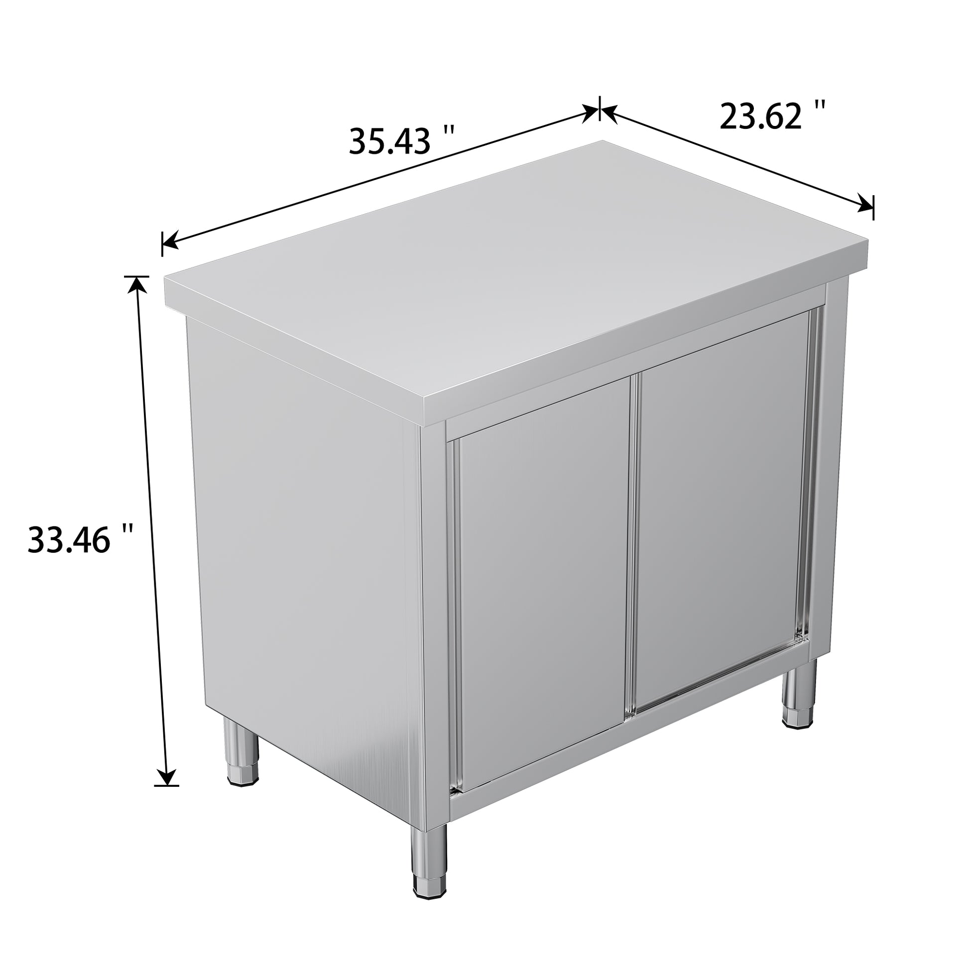 Stainless Steel Work Cabinet Amerlife 36" x 24" x 33.5"