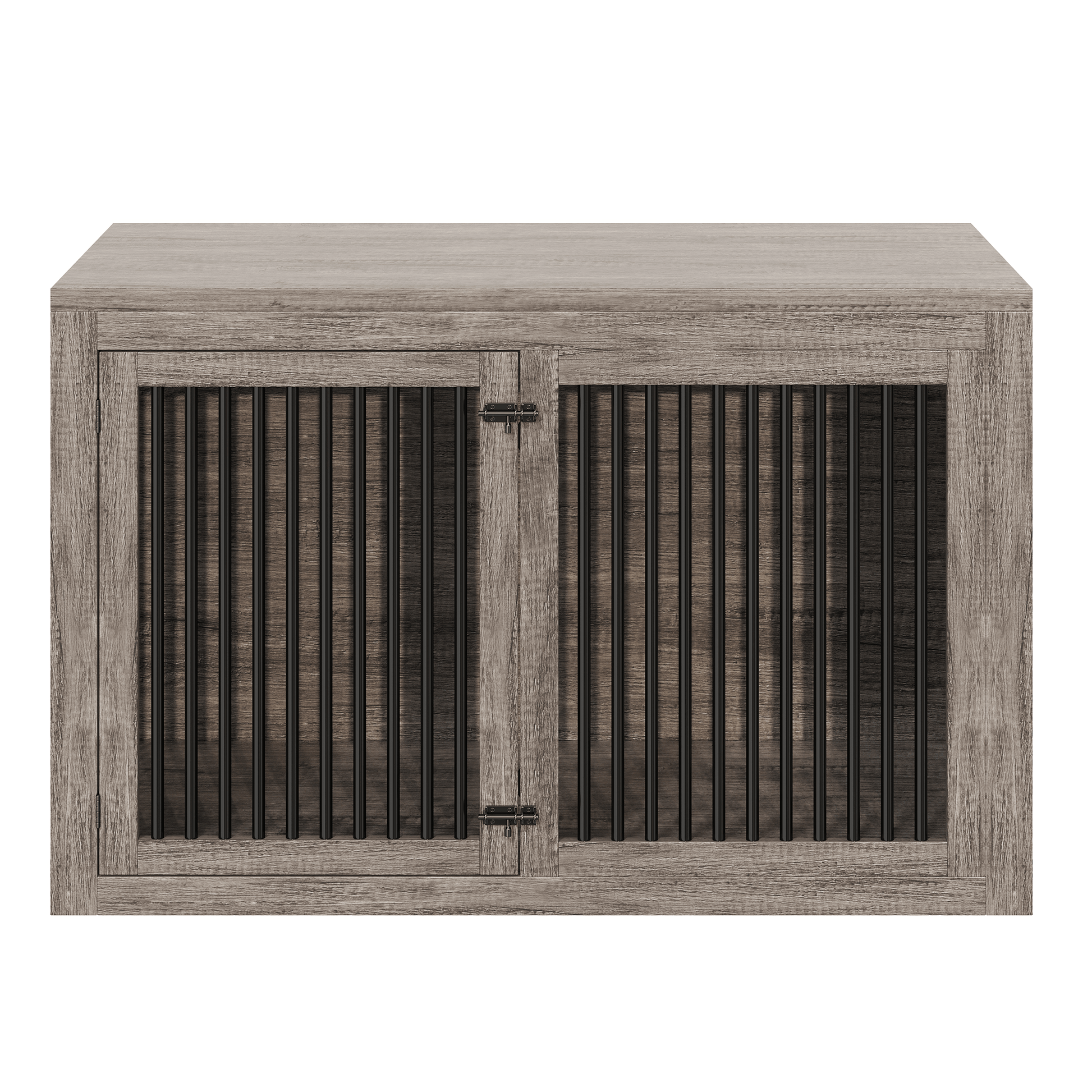 Quadro 3-in-1 Corner Dog Crate Amerlife Left (41") / Rustic Gray