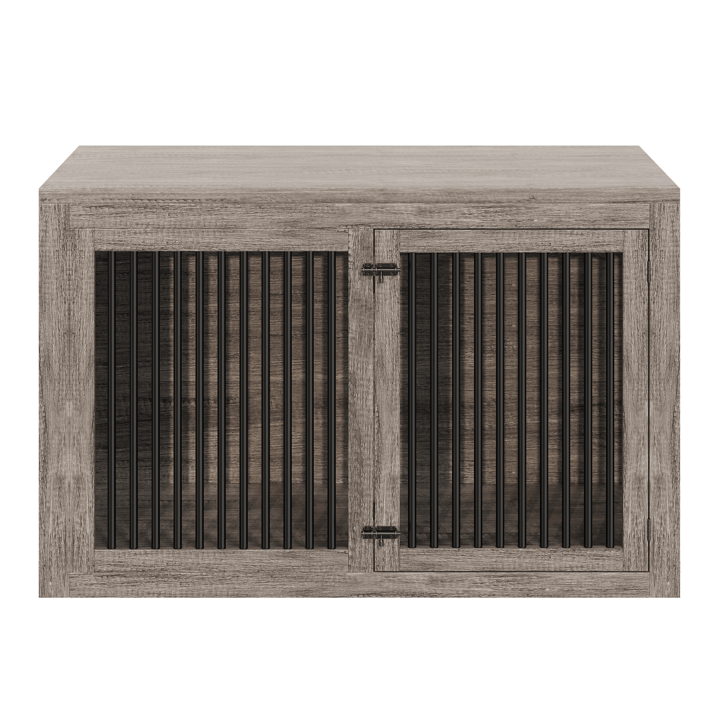 Quadro 3-in-1 Corner Dog Crate Amerlife Right (41") / Rustic Gray