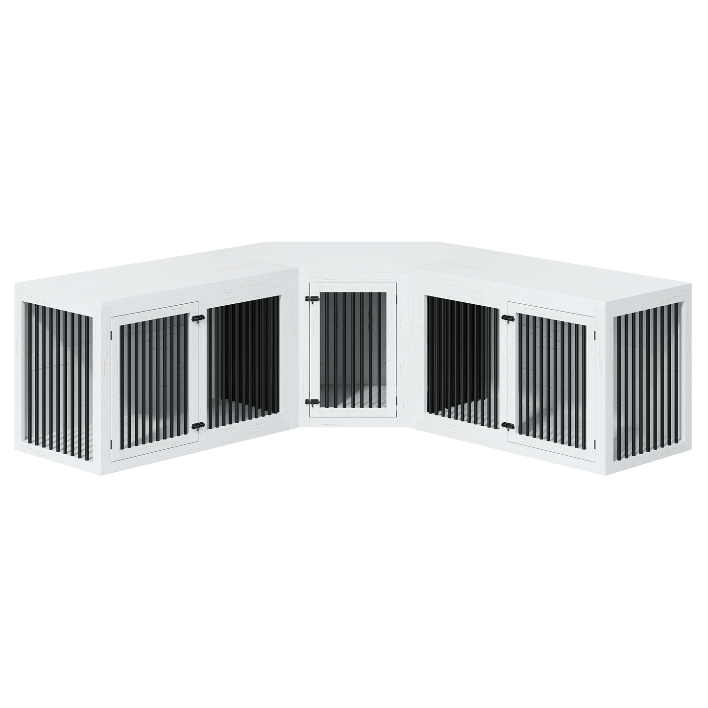 Quadro 3-in-1 Corner Dog Crate Amerlife Extra large (119") / White