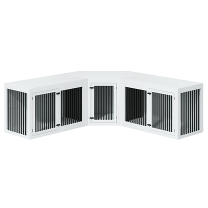 Quadro 3-in-1 Corner Dog Crate Amerlife Extra large (119") / White