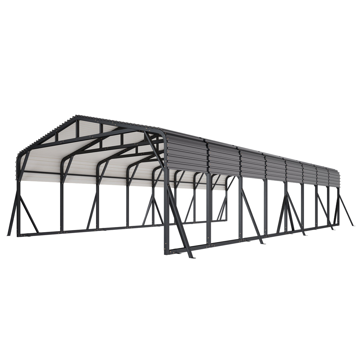 Extra Large Heavy Duty Metal Carport Amerlife 20x40 FT 