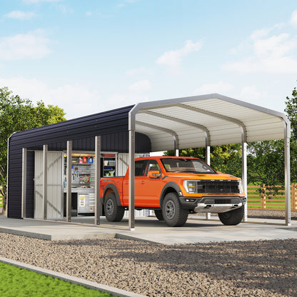 12x24 Carport Storage Shed Combo Amerlife