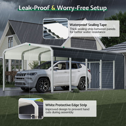 12x24 Carport Storage Shed Combo Amerlife