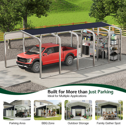 12x24 Carport Storage Shed Combo Amerlife