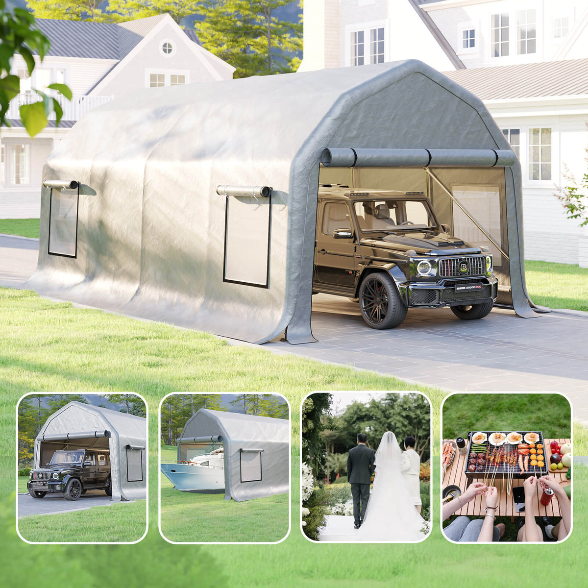 Solcor Portable Carport Shed